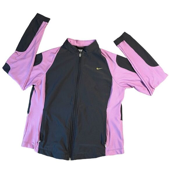 Nike Dri-fit Grey Lavender Running Jacket - Girls Large (12-14) - Picture 2 of 10